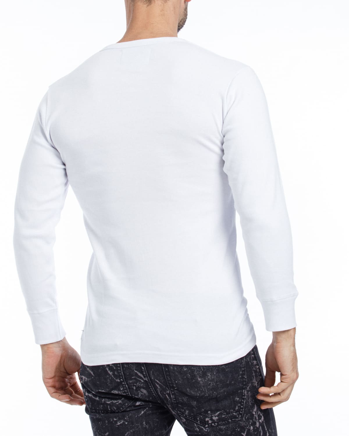 Camisetas Blancas Pack 2 Manga Larga Hombre - Top Underwear